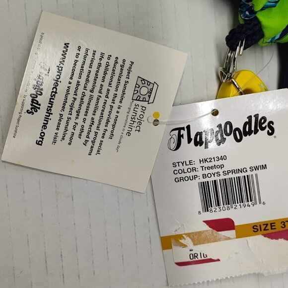Flapdoodles Swim Set - 2 Separate Pieces Combined Trunk and Shirt Boys 3T NWT - Picture 5 of 9